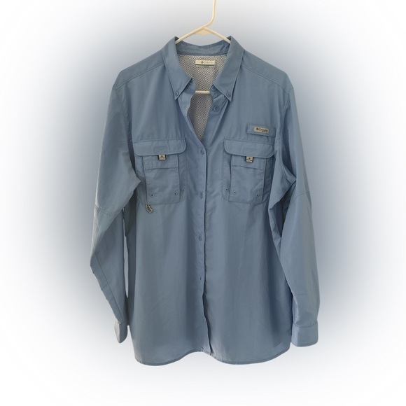 Columbia Tops - Columbia Blue Button Down Shirt for Women*XL*